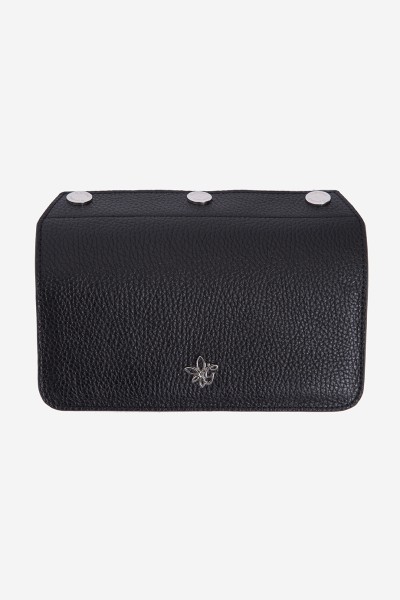 Flap Silver Black Deri