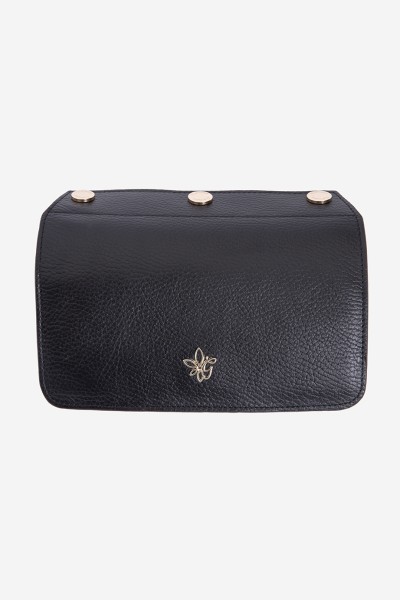 Flap Gold Black Deri